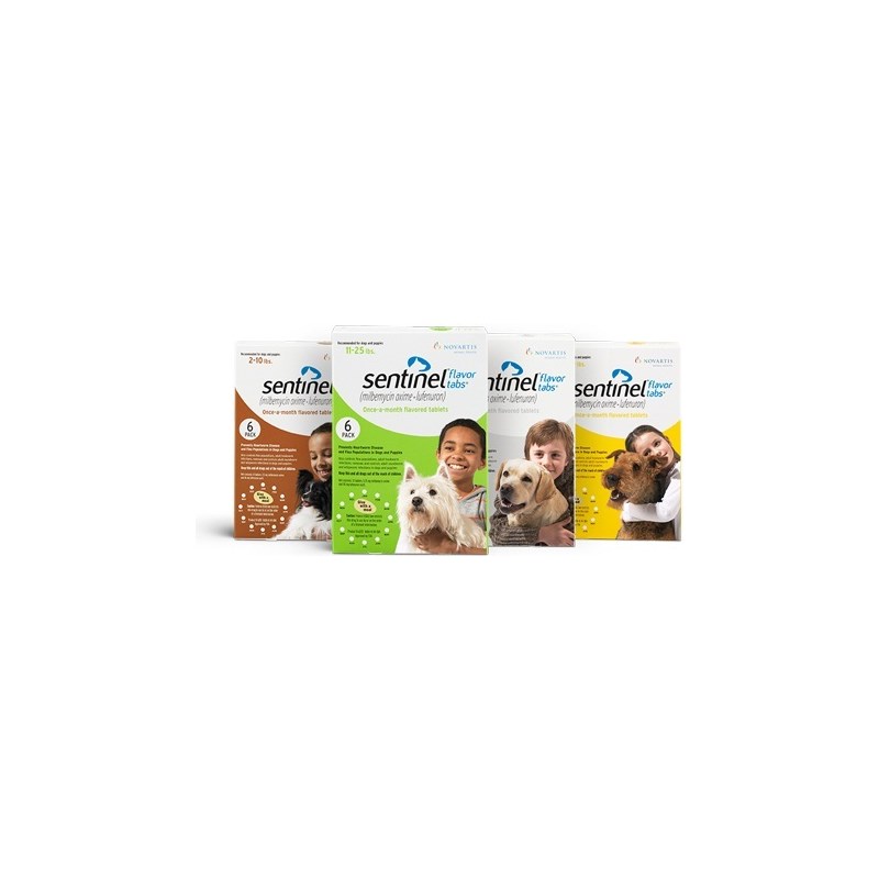 Sentinel Flavored Tabs Green 11-25lbs 6 Dose