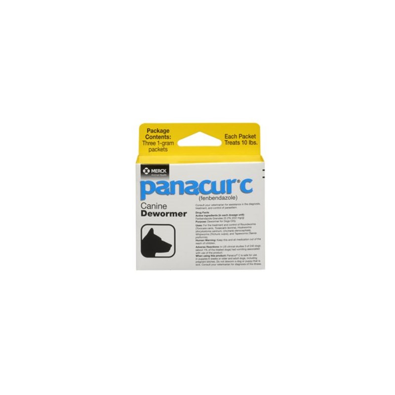 Panacur Granules Canine 1gm X  10-3Pks Yellow