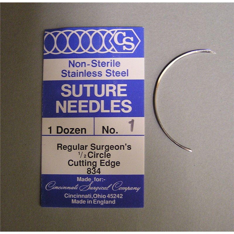 Suture Needle #834-1   1/2&quot; Circle Regular Cutting