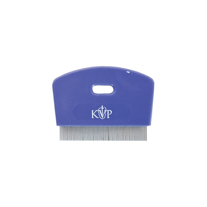 Flea Comb Metal Teeth Blue Handle