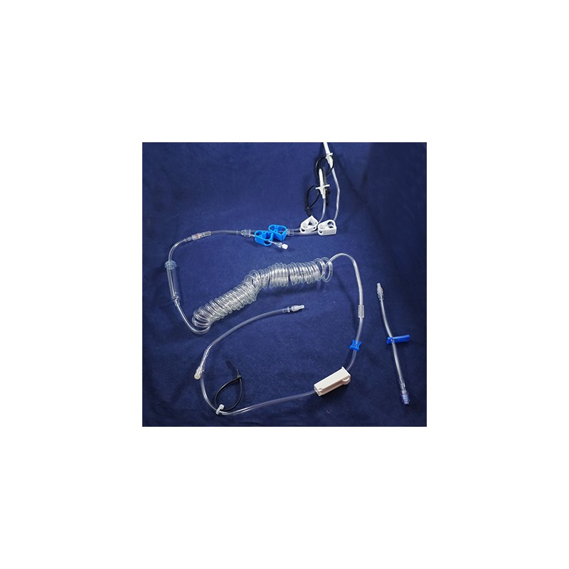 IV Set Large Bore With Coil Tubing 10&#39; Coil + 2.5ft Tube