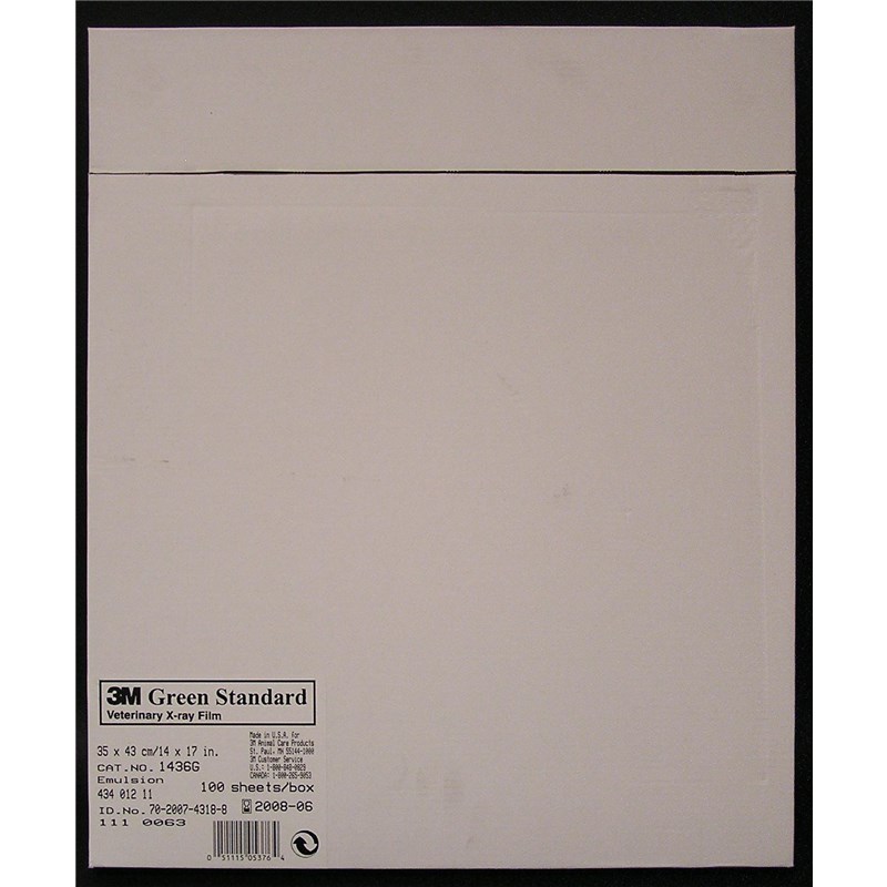 X-Ray Film Green Standard 14&quot; X 17&quot; 100ct