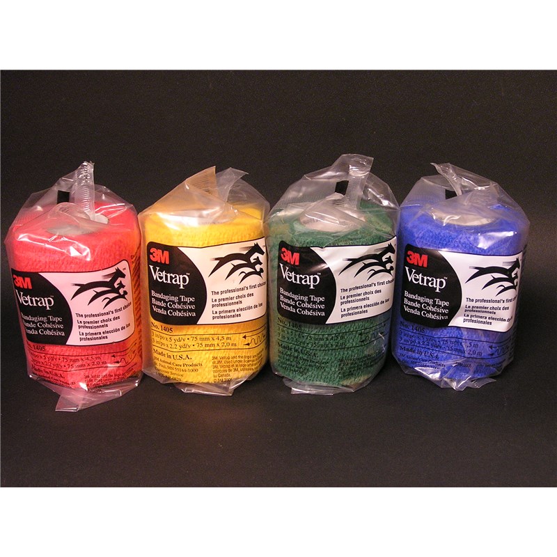 Vetrap Bandaging Tape 3&quot; Assorted Colors 12Pk