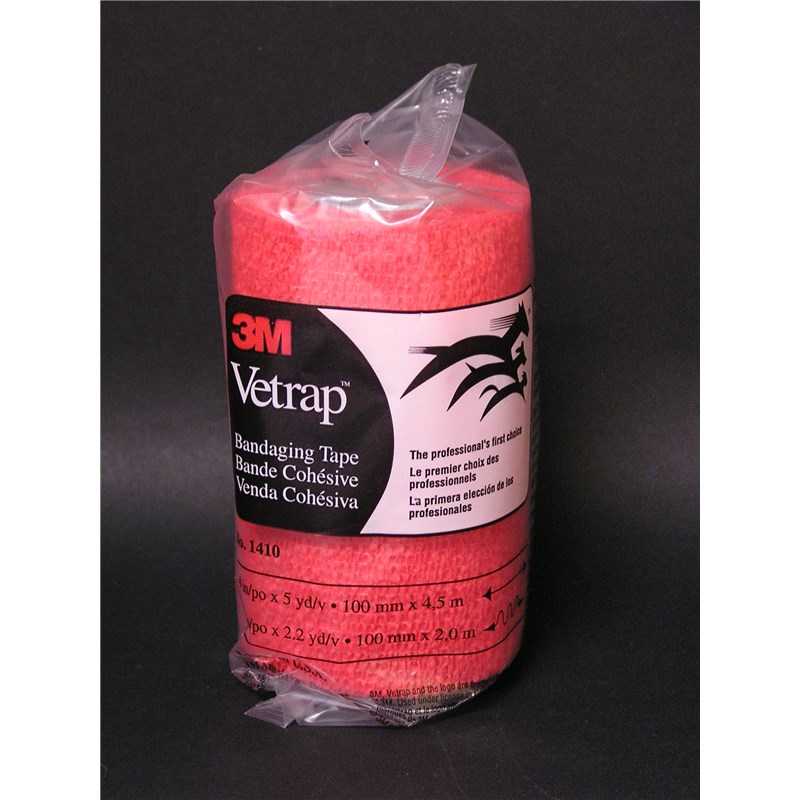 Vetrap Bandaging Tape 4&quot; Red 18ct
