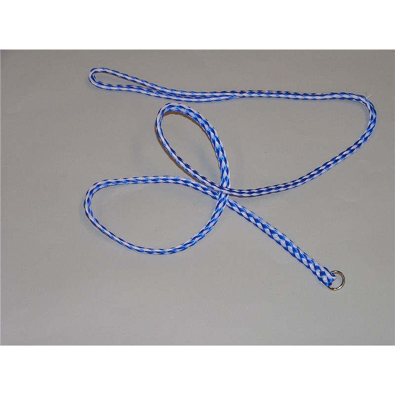 Round Leash Blue White 48&quot;