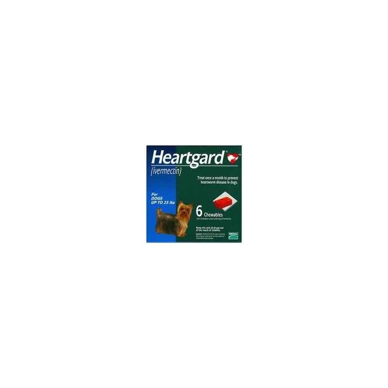 Heartgard Chew 0-25Lbs Blue 68mcg 6 month 10X6ds