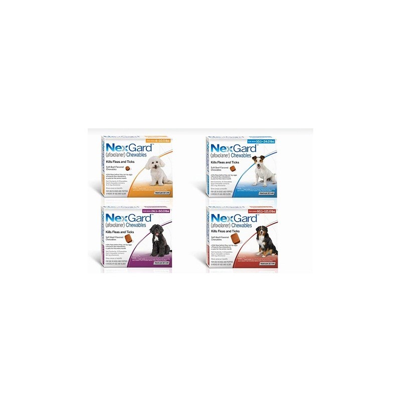 Nexgard Soft Chew Large Dog 24.1-60Lb 3ds X 10 Purple