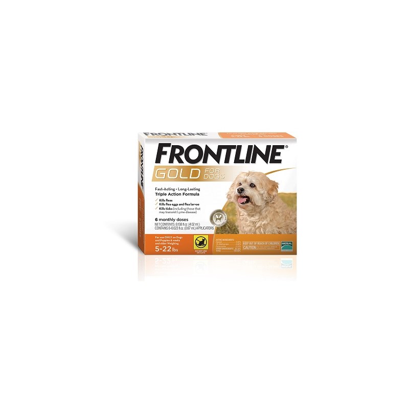 Frontline Gold Small Dog 5-22Lb 6 X 6ds Orange/ Gold