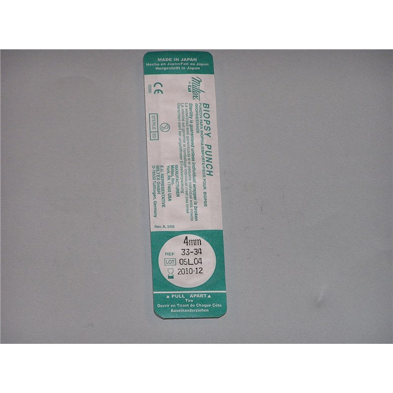 Disposable Punch Biopsy 4mm Teal