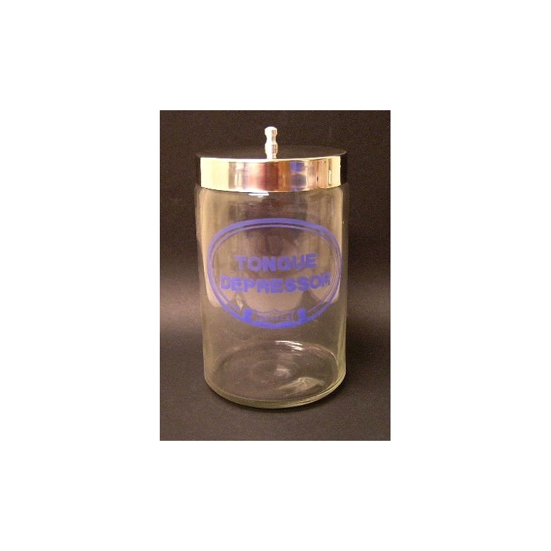 Sundry Jar &quot;Tongue Depressors&quot; With Lid
