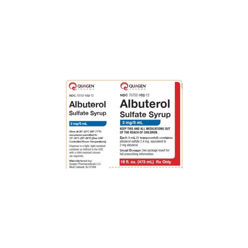 Albuterol Syrup 2mg/5ml 473ml  Quagen Label