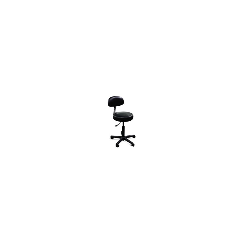 Air Lift Stool with Back Rest 5 Leg Black Base