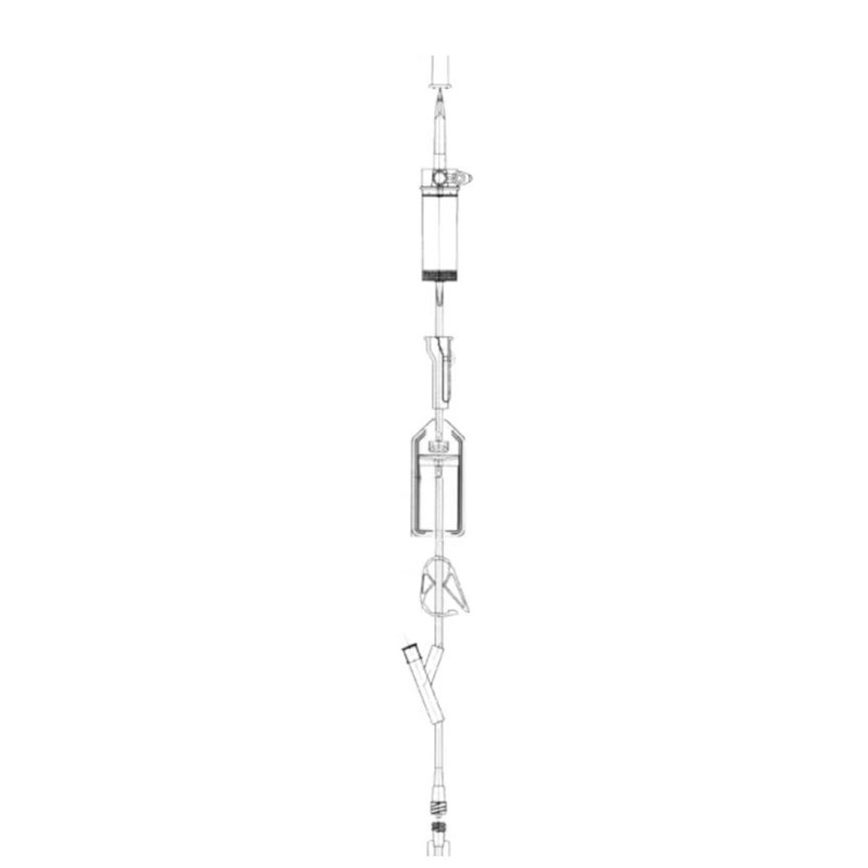 Exel IV Set 105&quot; 15 drop/ml 2 Inj Sites, Luer Lock/Slip