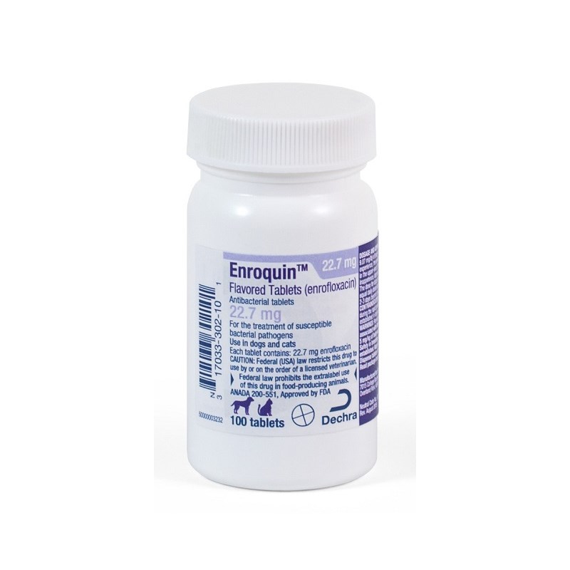 Enroquin Flavortabs 22.7mg 100ct Enrofloxacin