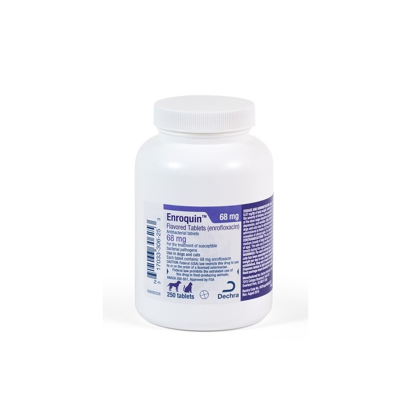 Enroquin Flavortabs 68mg 250ct Enrofloxacin