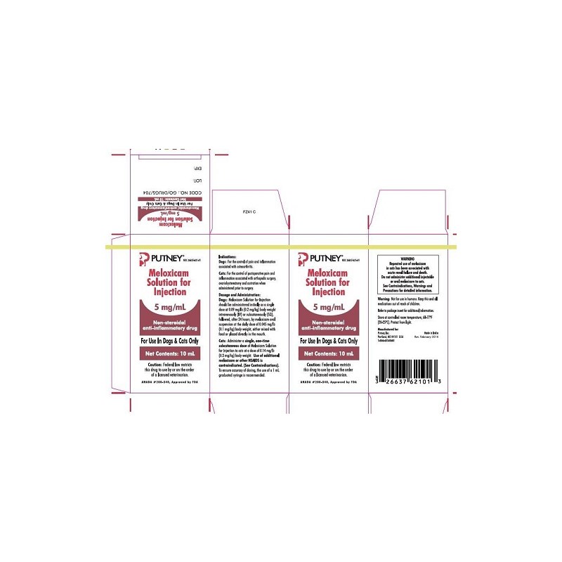 Meloxicam Injection 5mg/ml 10ml