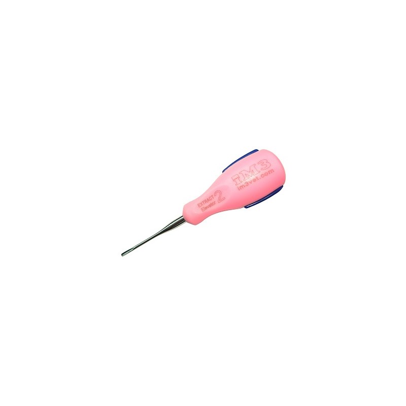 iM3 Ergo Straight Elevator 2mm Pink Handle/\Blue Grip Es02