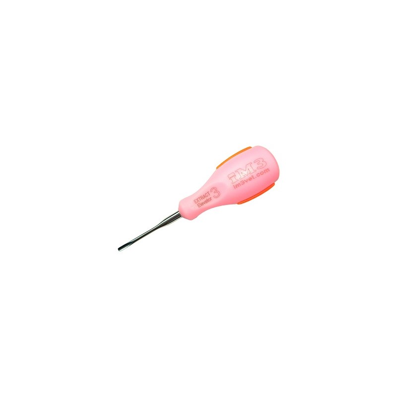 iM3 Ergo Straight Elevator 3mm Pink Handle/Orange Grip Ses03