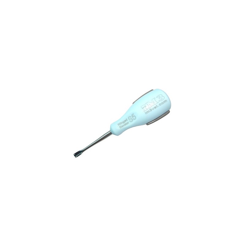 iM3 Ergo Winged Elevator 5mm Small Blue Handle/Grey Grip Wes05