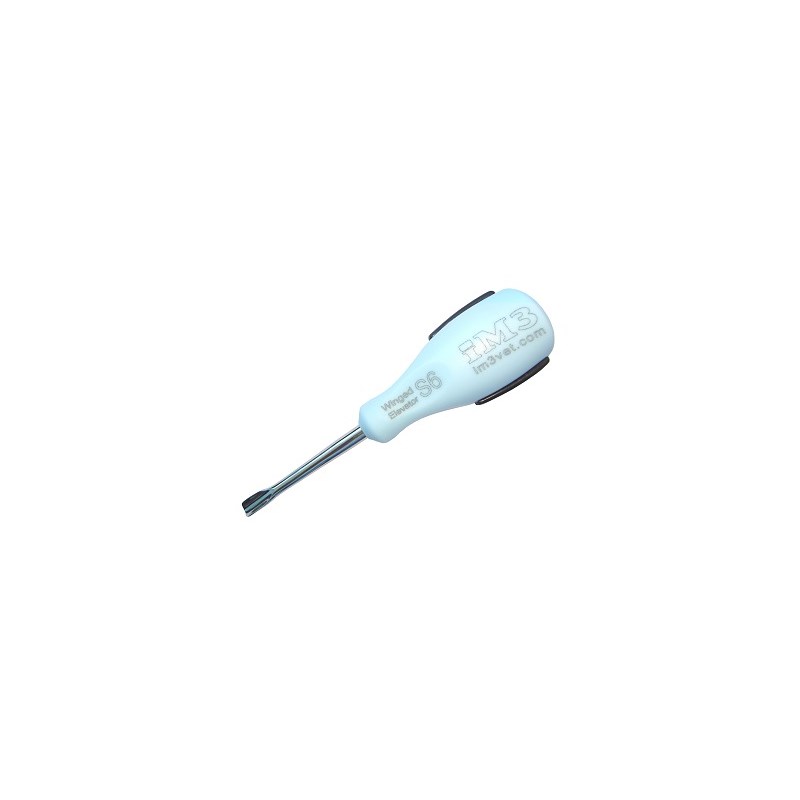 iM3 Ergo Winged Elevator 6mm Small Blue Handle/Black Grip Wes06