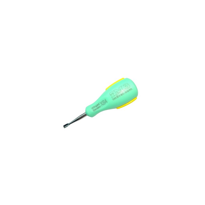 iM3 Ergo Winged Elevator 4mm X Small Green Handle/Yellow Grip Wex04