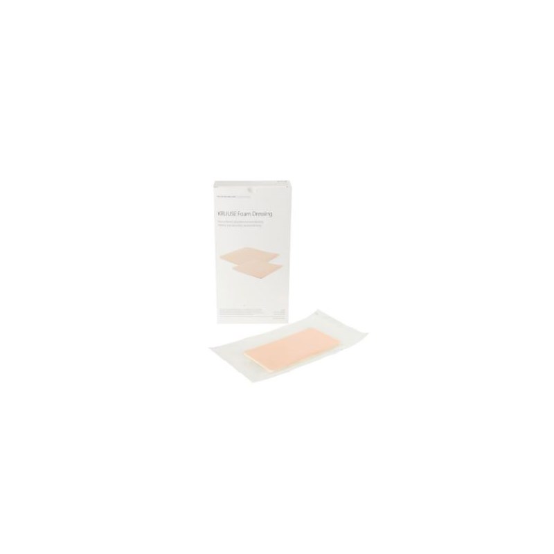 Kruuse Dressing Foam Sterile 4&quot; x 8&quot;  10/pk