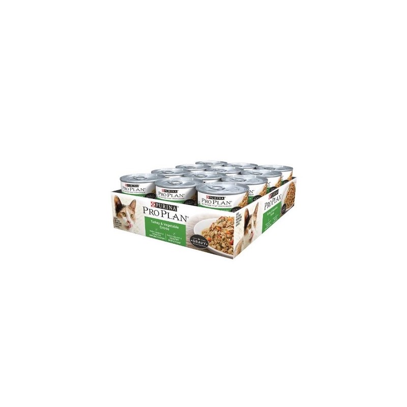 Purina Pro Plan Adult Cat Turkey and Vegetable Entree in Gravy 3oz 24/cs
