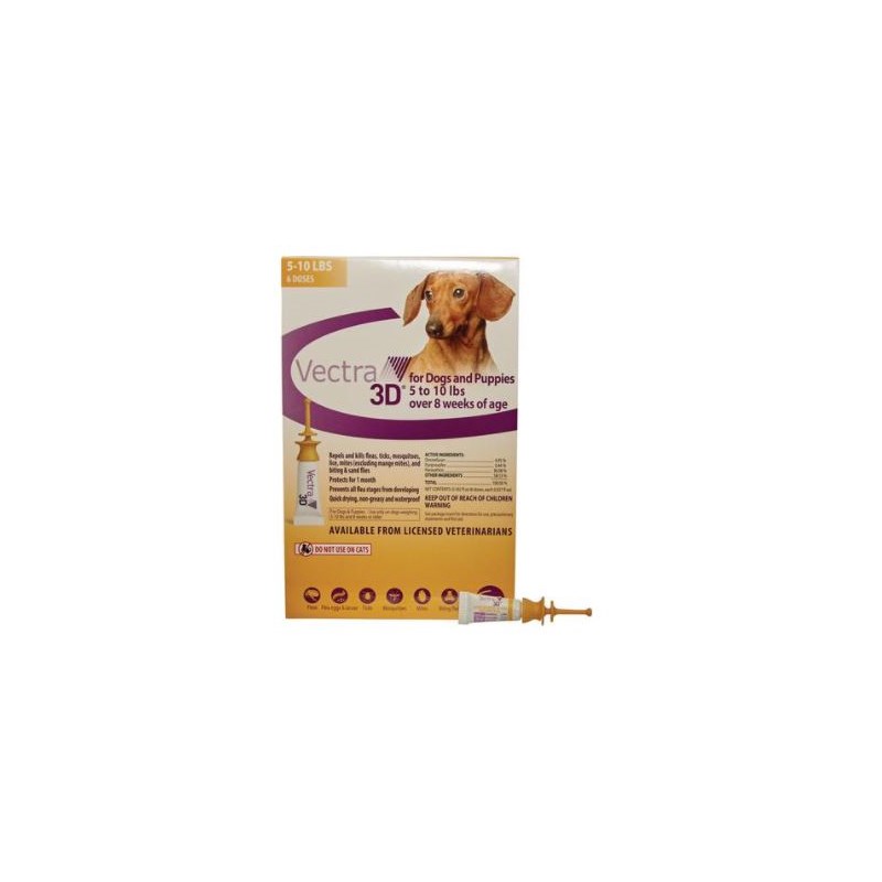 Vectra 3D X Small Dog  5-10lbs 6 dose CARD