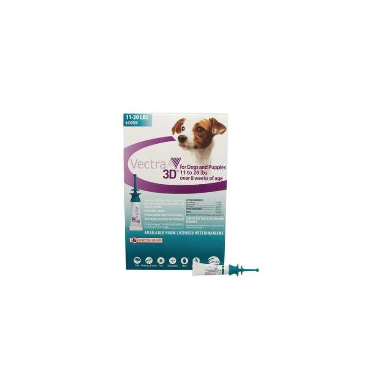 Vectra 3D Small Dog 11-20lbs 6 dose CARD