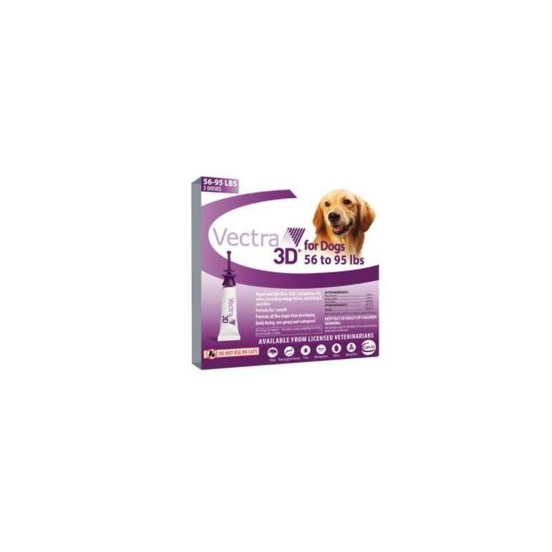 Vectra 3D Dog 56-95lbs 3 dose CARD
