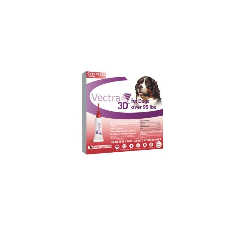 Vectra 3D Dog 95+ lbs 3 dose CARD