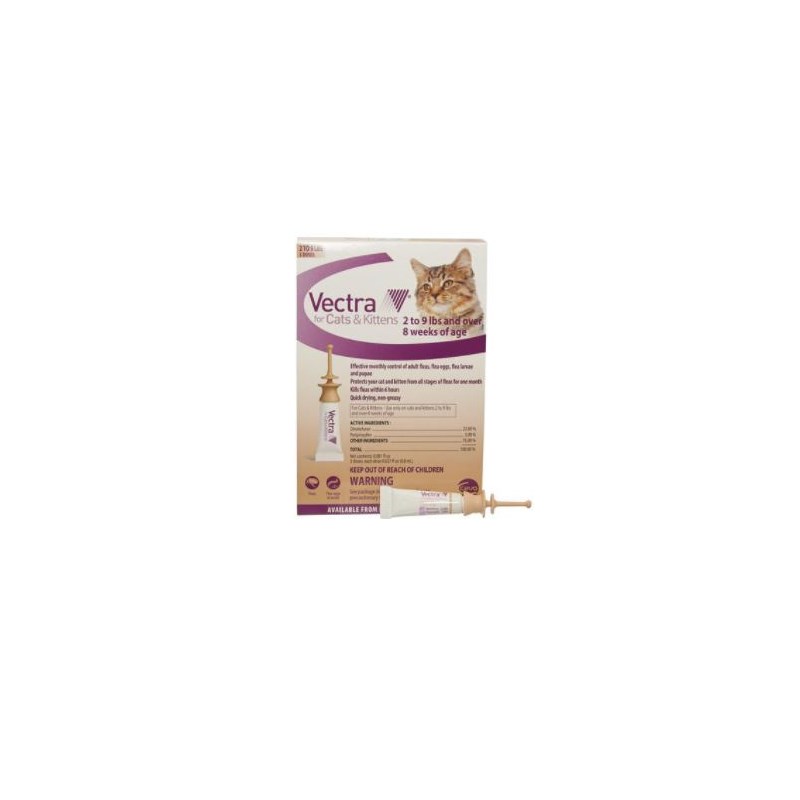 Vectra Cat/Kitten  Under 9lb 3 dose CARD