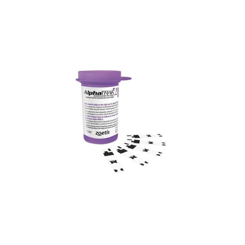 Alphatrak II Test Strips 50ct (Purple Lid)