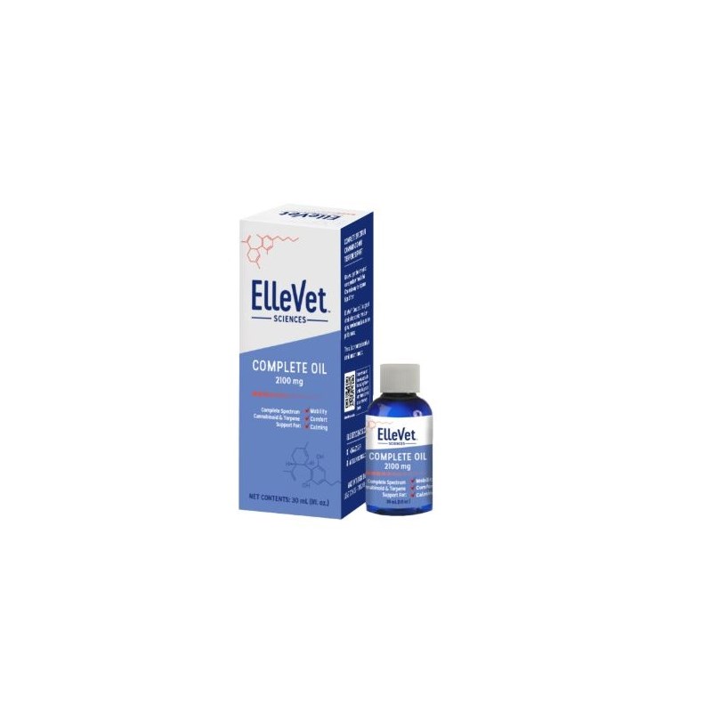 Ellevet CBD + CBDA Oil Dog 50mg/ml 2100mg/bottle 30ml