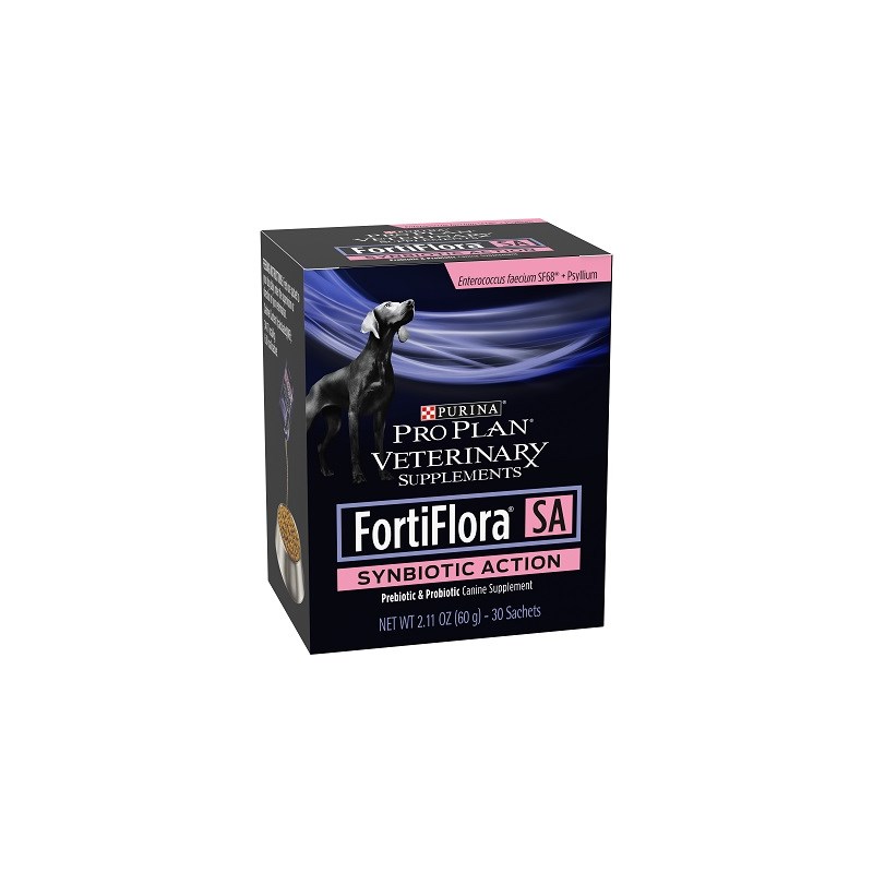 Purina Vet Diet Fortiflora Synbiotic Action ( SA )  Dog 30 sachets/box  6 boxes per case