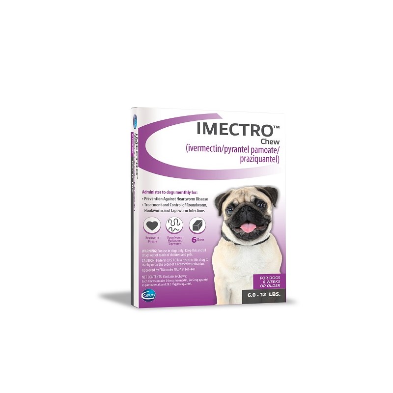 Imectro Chew 6.0-12lbs Purple (6 doses per card--10 cards/carton)