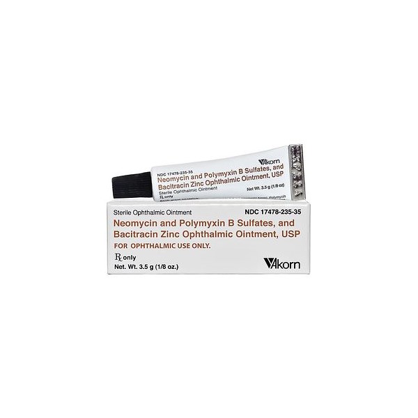 Akorn Neo Poly Bac (BNP) Ophthalmic Ointment 3.5gm Vet Label