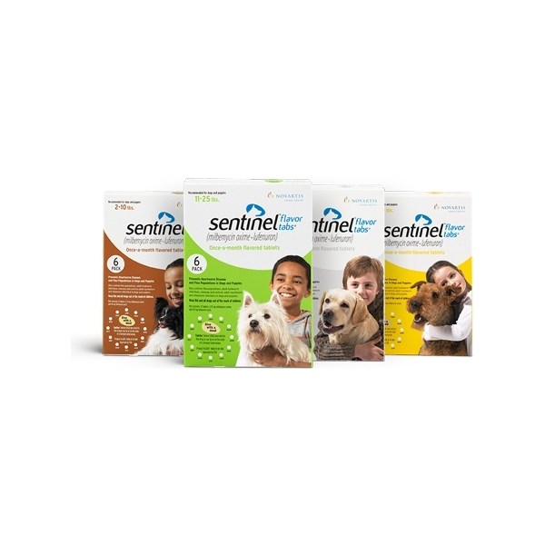 Sentinel Flavored Tabs Green 11-25lbs 6 Dose