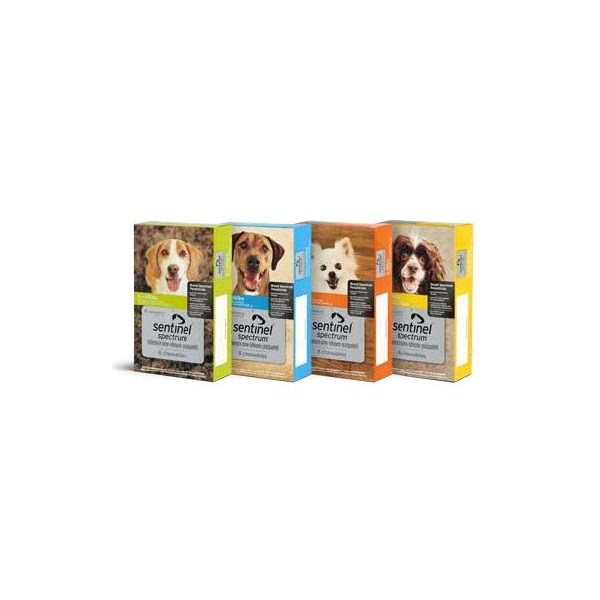 Sentinel Spectrum Yellow 26-50lbs 6 Dose