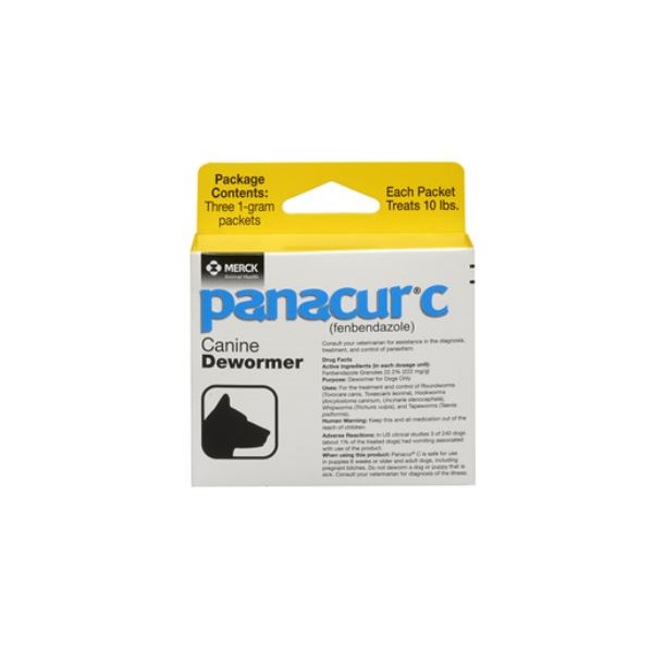 Panacur Granules Canine 1gm X  10-3Pks Yellow