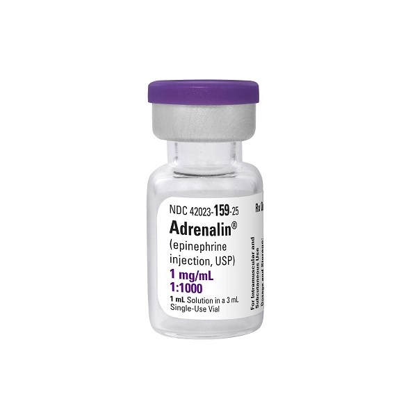 Adrenaline Injection 1mg/ml 1ml Epinepherine Non Returnable