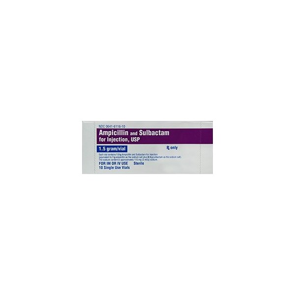 Ampicillin  Sulbactam Injection 1.5g  10pk