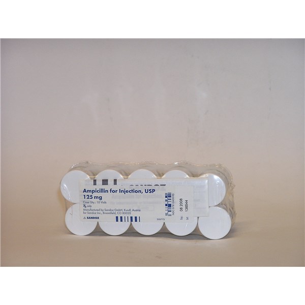 Ampicillin SDV Injection 125mg 10 Vials