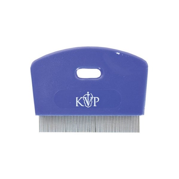 Flea Comb Metal Teeth Blue Handle