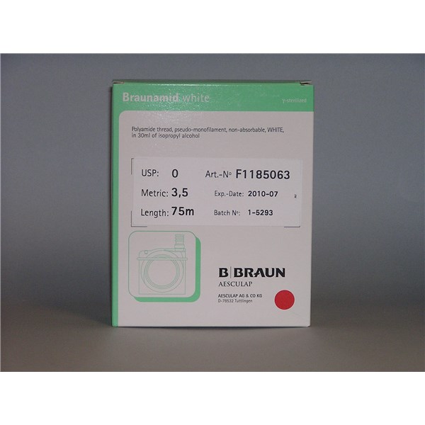 Suture 0 Braun Cassette 75M