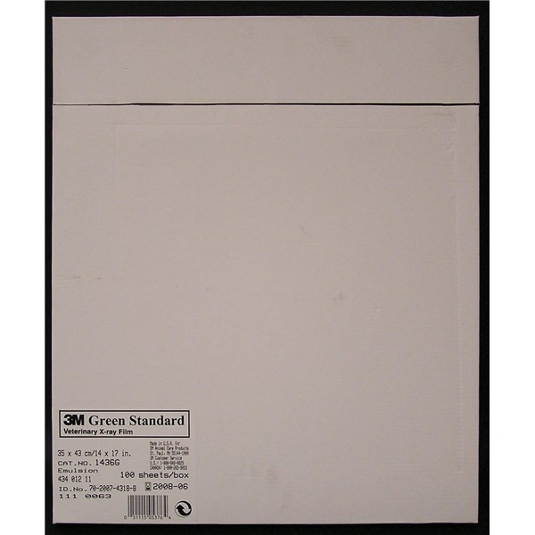 X-Ray Film Green Standard 14&quot; X 17&quot; 100ct
