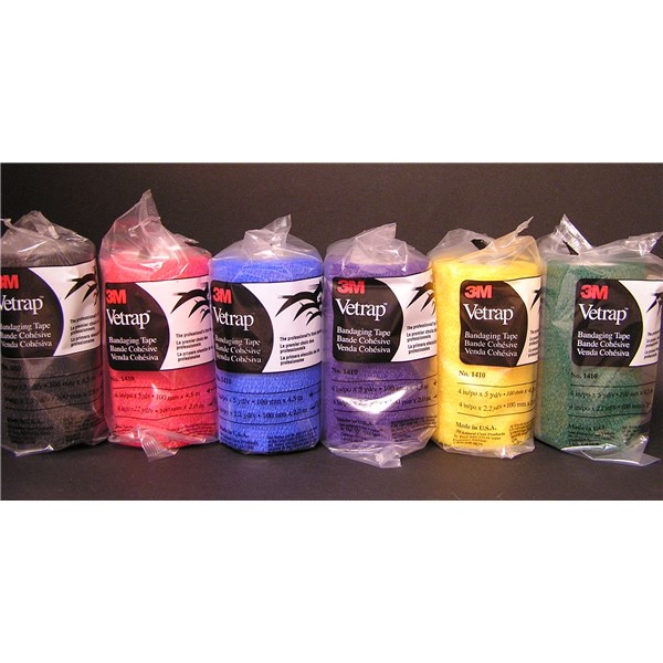 Vetrap Bandaging Tape 4&quot; Assorted Colors 18Pk