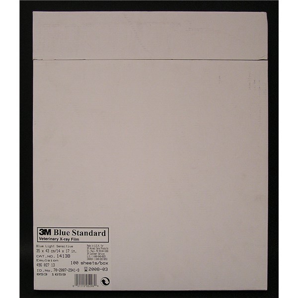 X-Ray Film Blue Standard 14&quot; X 17&quot; 100ct