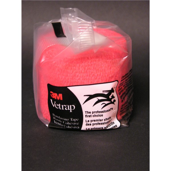 Vetrap Bandaging Tape 2&quot; Red 18Pk