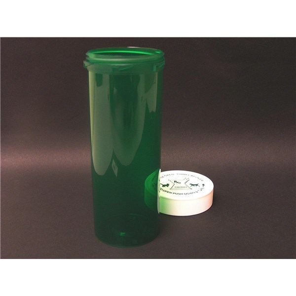 60 Dram Reversible Green Pill Vial